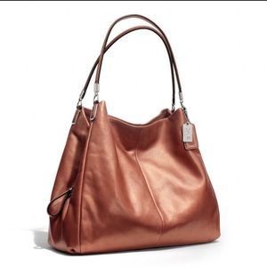 Coach Madison Phoebe Leather Satchel in Mauve