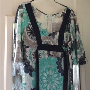 Guess floral silk kimono-style dress