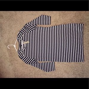 J. Crew Black/White Stripped Knit Dress - XL-NWT