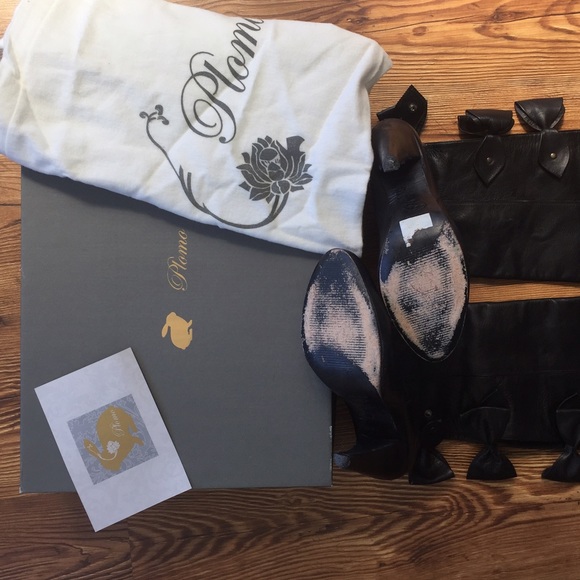 PLOMO Italian Leather Over the Knee Boots - Picture 4 of 6