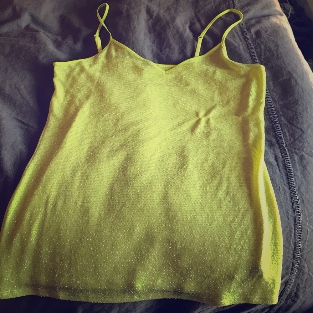 Metallic accent cami