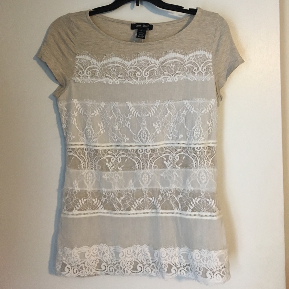White house black market top with  lace S