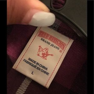 True religion plaid shirt, PRICE IS FIRM