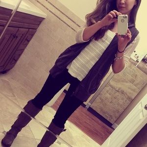 vintage gap brown hooded vest