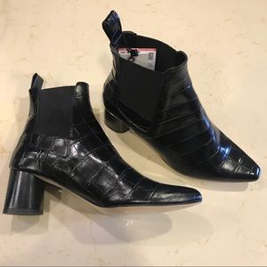 Zara Embossed Ankle Boots