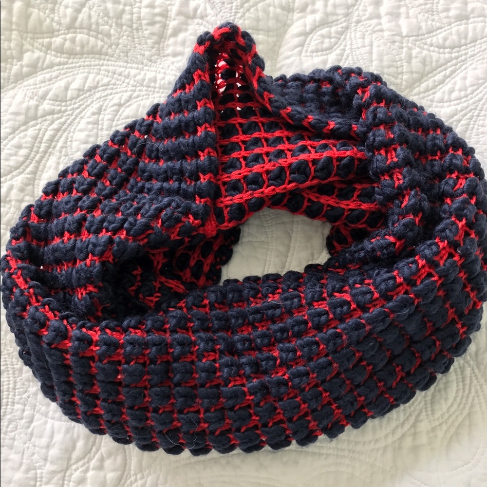 Navy Knit Infinity Scarf