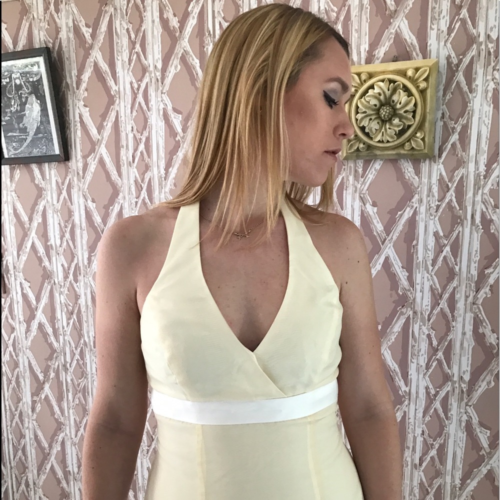 Yellow Chiffon Dress Size 4