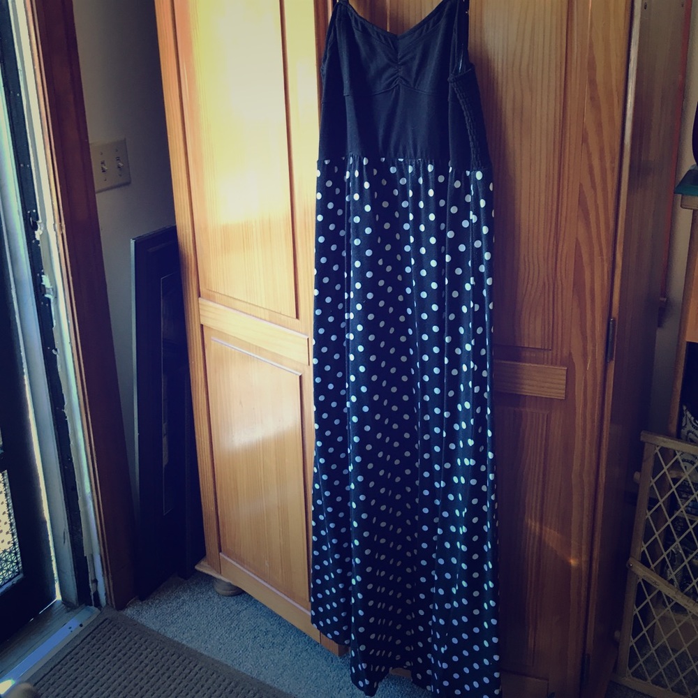 Polka dot maxi dress