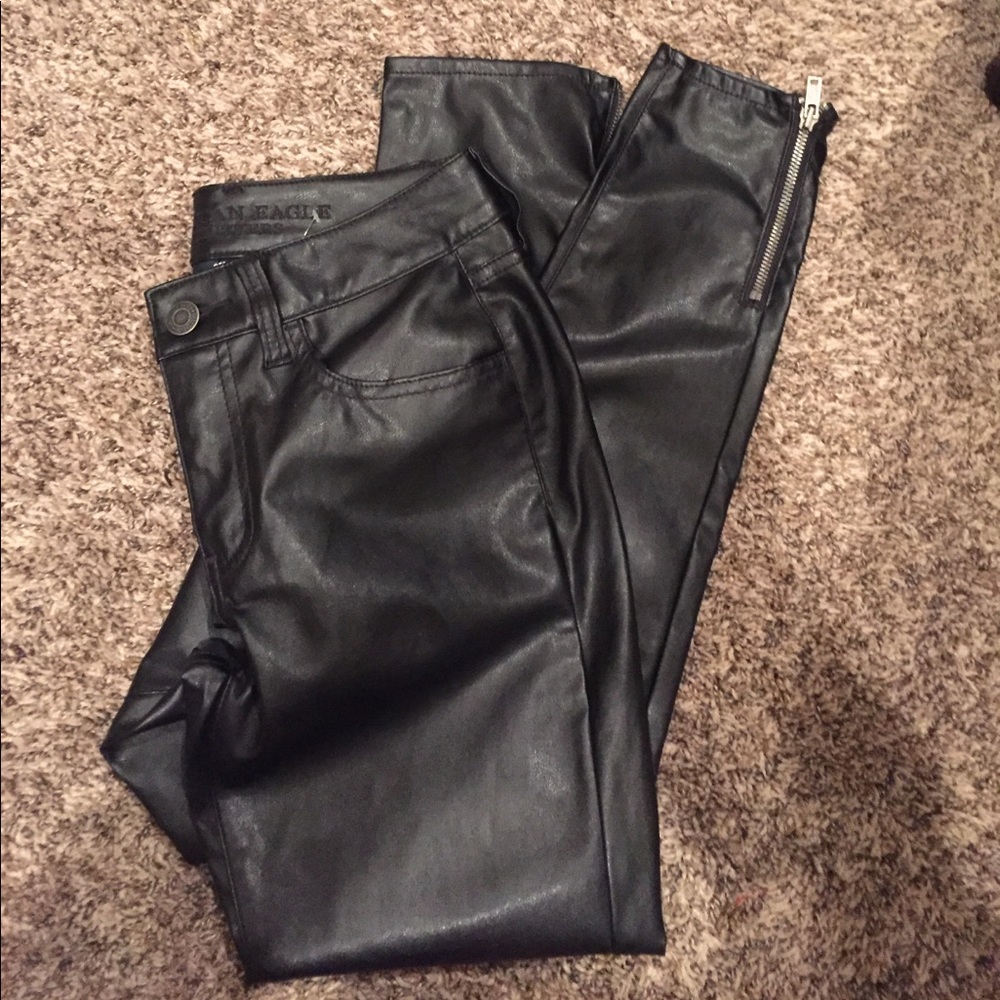 American Eagle faux leather pants
