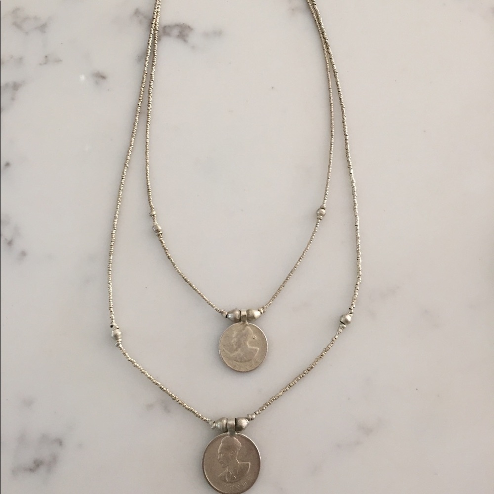 Noonday Collection Two Coins Necklace like new