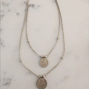 Noonday Collection Two Coins Necklace like new