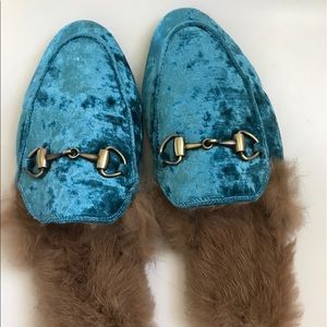 Brand new velvet fur slides!