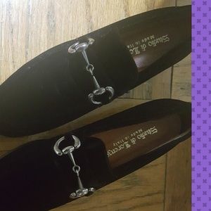 Black velvet Italian loafer