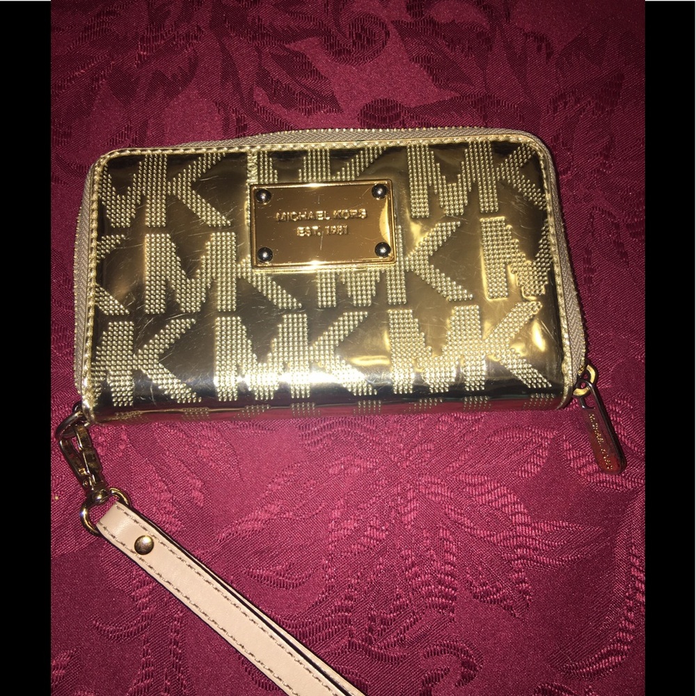 Michael Kors Gold Metallic Wallet