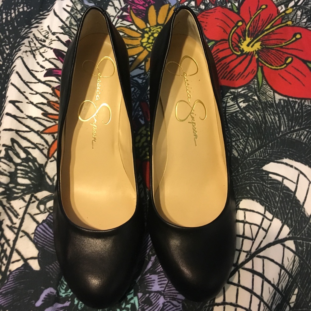 Jessica Simpson Black Wedges