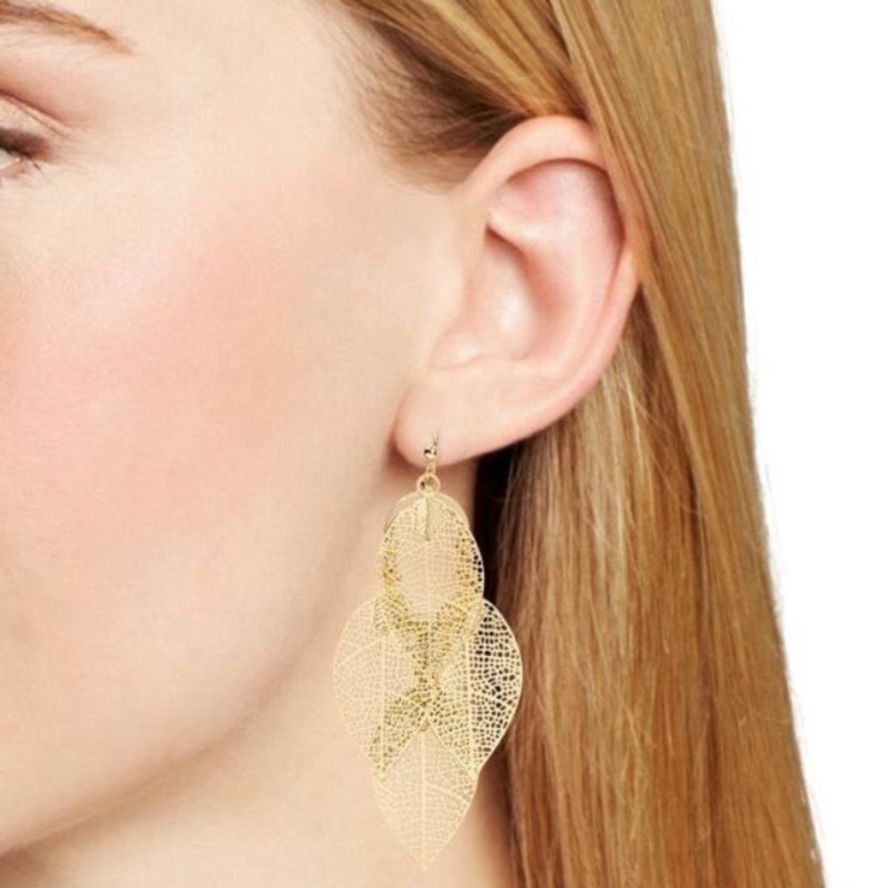 Aqua Calliope Leaf Drop Earrings - 100% Exclusive