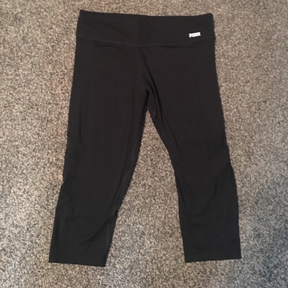 PINK ultimate yoga mesh crop L