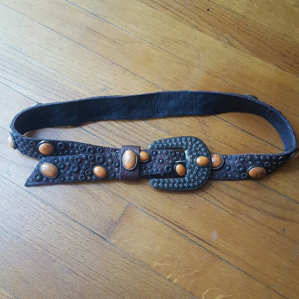 Michael Morrison studded Leather belt