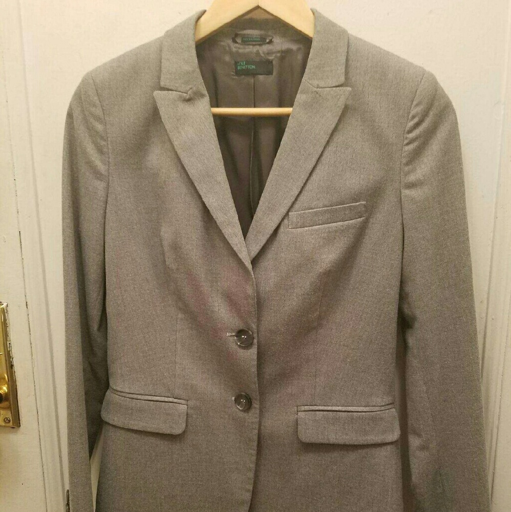 United Colors of Benetton blazer in light gray - Picture 4 of 7
