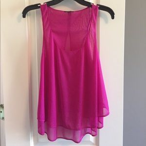 Fuchsia Pink Express Flowy Tank
