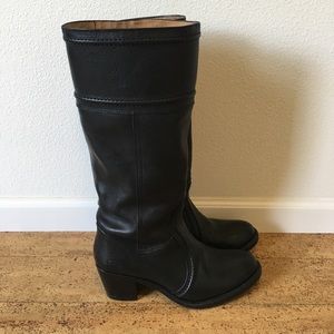 Frye Jane black leather boots
