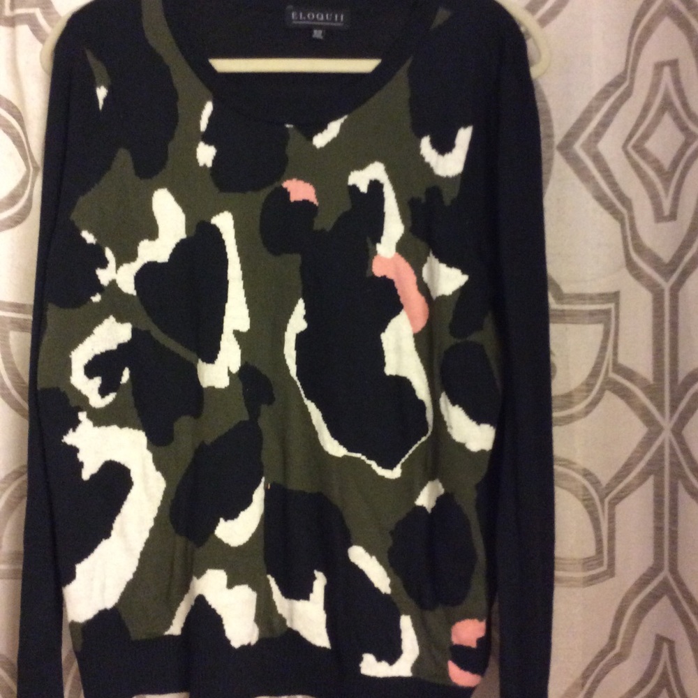 Eloquii camo sweater