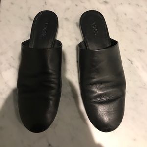 Vince Oren Mule Loafers - Black Leather
