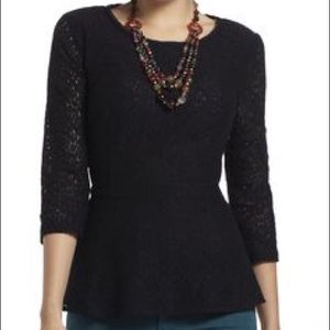 Moulinette Soeurs Lace Peplum Blouse