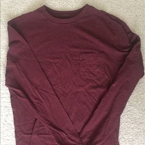 Long sleeve vintage whale heather pocket T-Shirt