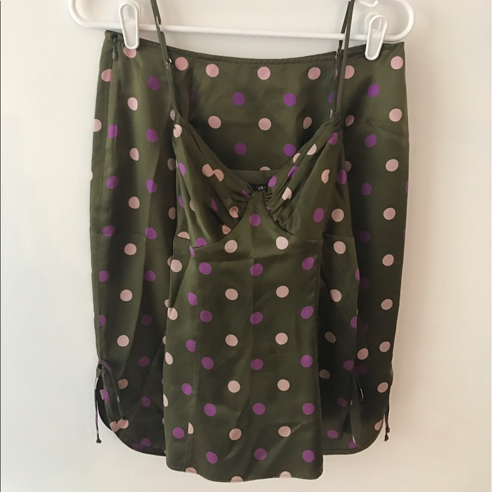 Betsey Johnson Silk Tank and Skirt Set