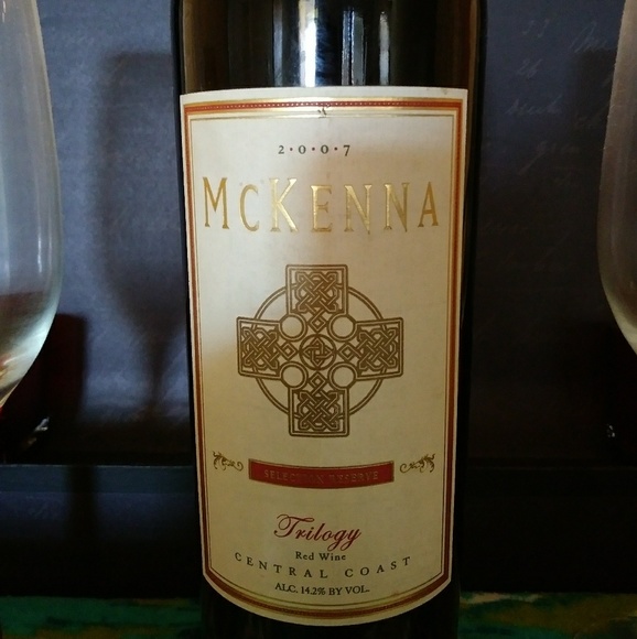 Wine, wine glasses, and vintage box. - Picture 2 of 3