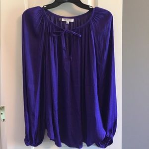 Jennifer Lopez Purple Silk Blouse