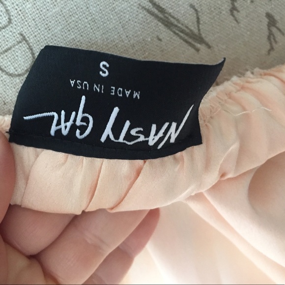 Nasty Gal cream silk off the shoulder top - Picture 3 of 3