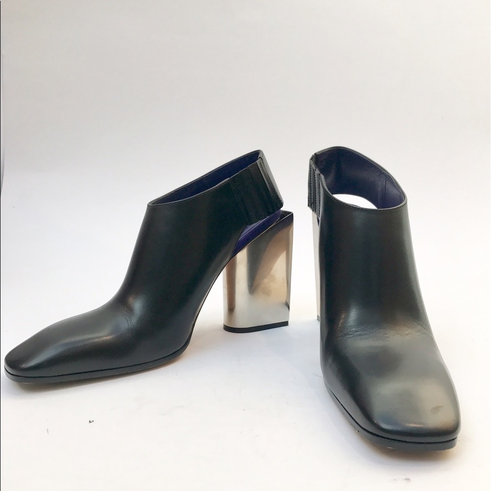 SOLD Celine metal sculptural heel ankle boots