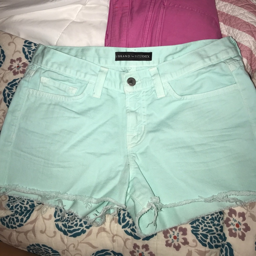 Light Blue/ Green J brand shorts