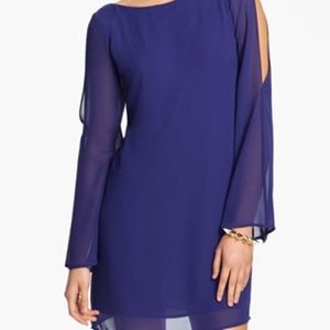 🦄Lush Split Sleeve Chiffon Purple Shift dress🦄