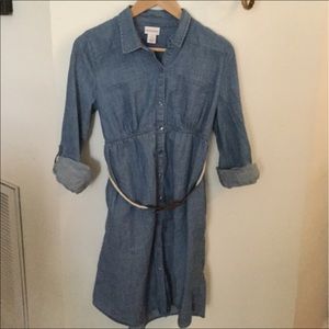 Denim maternity dress