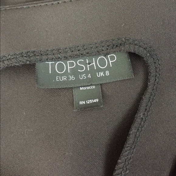 2010 Y2K Topshop Scuba Peplum LBD - Picture 5 of 6