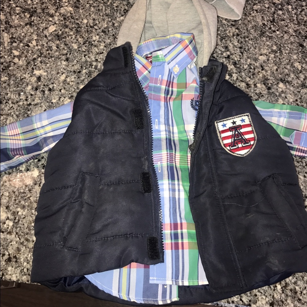 2 pieces 12-18mth dress shirt & vest