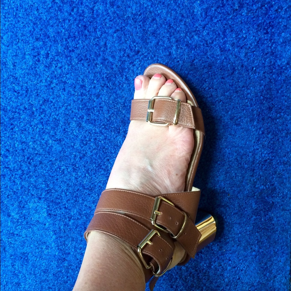 Double buckle full grain leather sandals 7