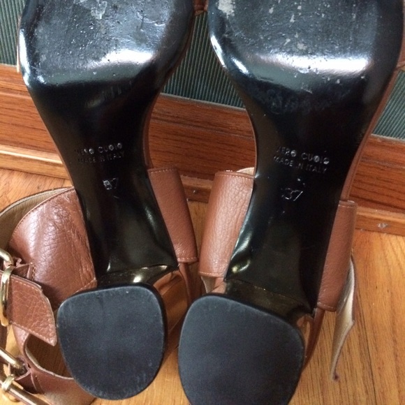 Double buckle full grain leather sandals 7 - Picture 6 of 7