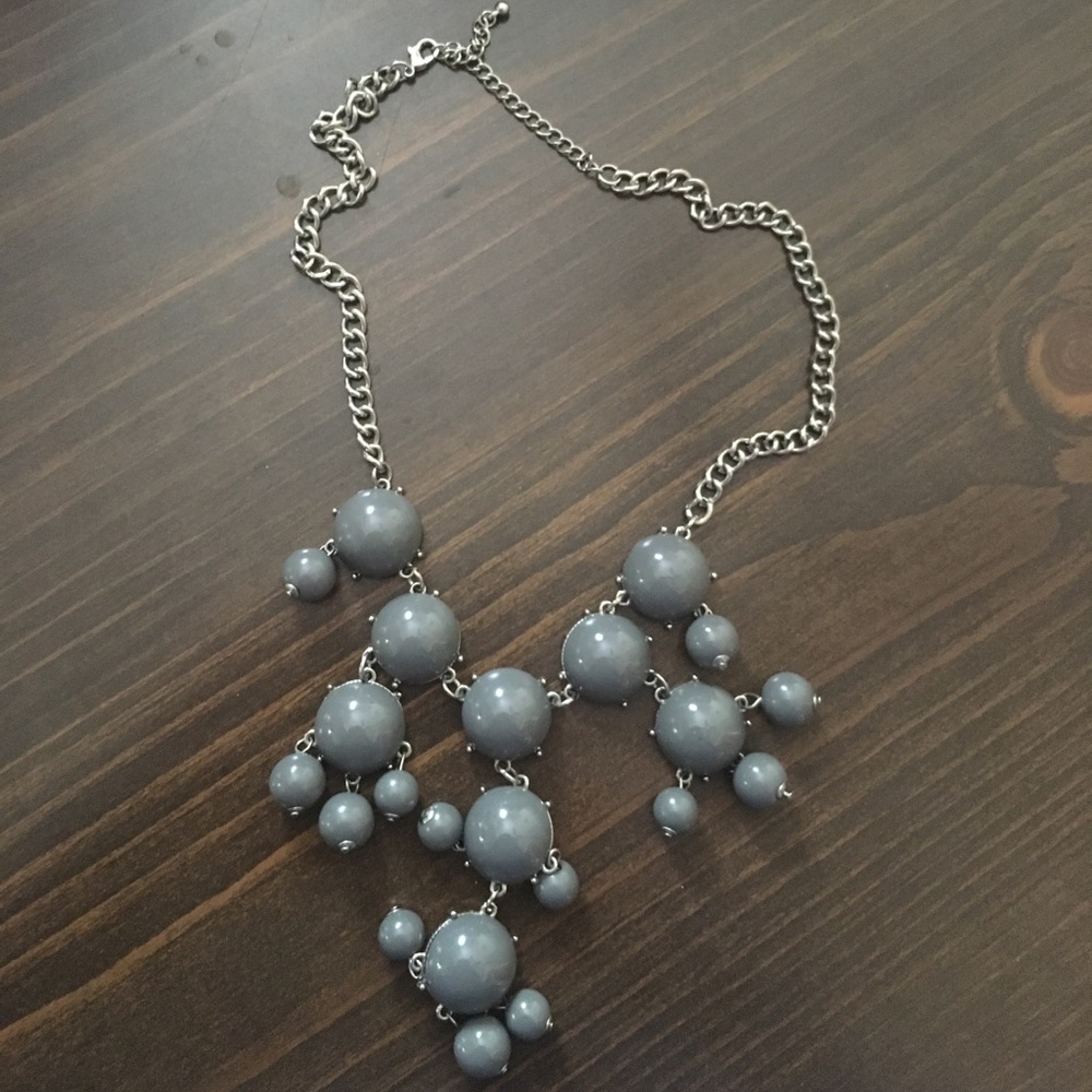 Grey bubble statement necklace