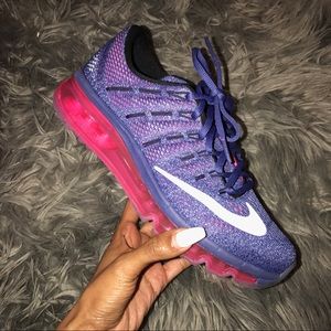 Purple and pink Nike sneakers