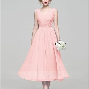 Flowy fun chiffon pink dress