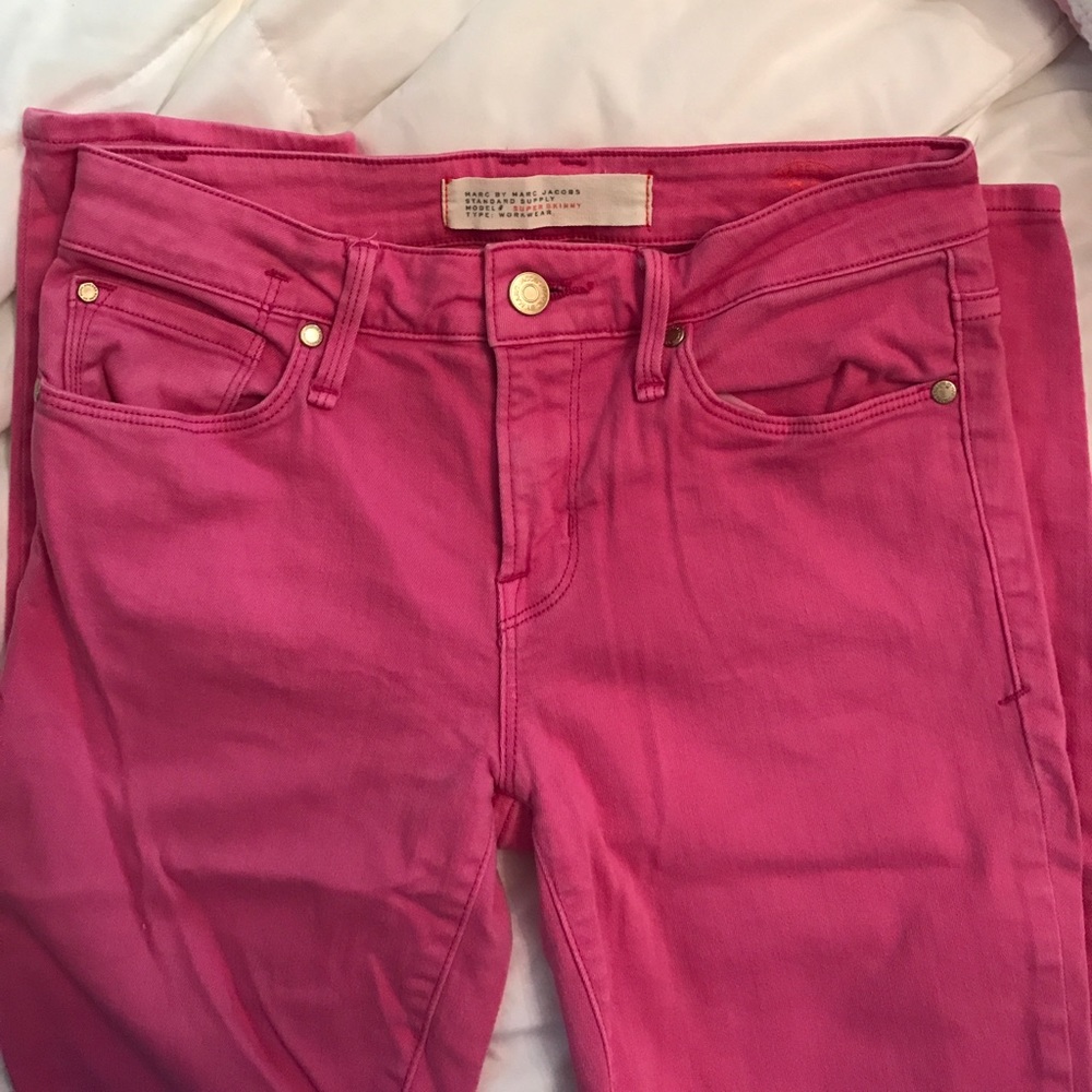 Marc Jacobs hot pink skinny jean