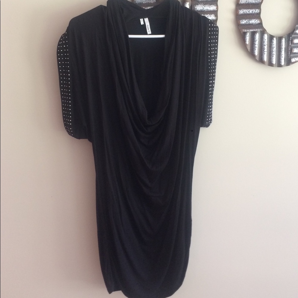 Maurice's black cowl neck tunic
