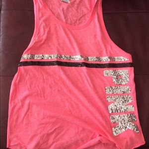 Pink Sparkly Tank Top