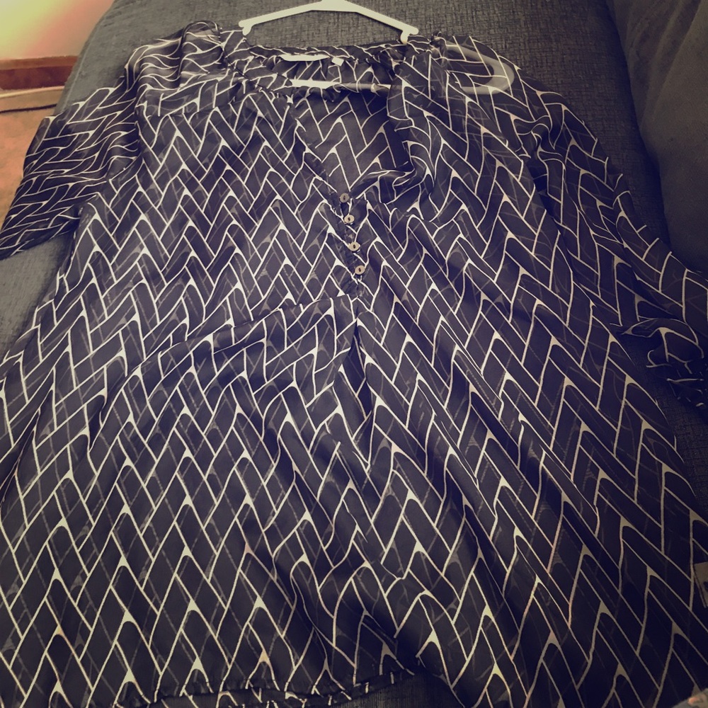 Small transparent black blouse