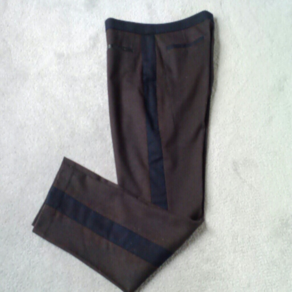 Club Monaco pants, brown and navy
