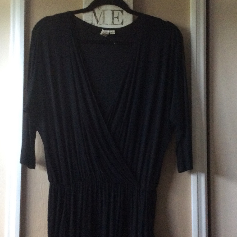Faux wrap dress with POCKETS